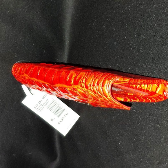 Brahmin Orange Crocodile Embossed Wallet - Picture 7 of 9